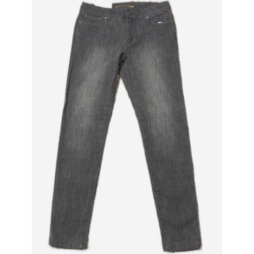 Michael Kors Selma Skinny Gunmetal Gray Jeans Womens 2 NWT